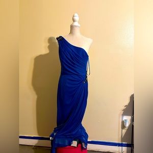 Blue evening gown